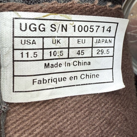 UGG Boots Lancing Dune Brown Leather Cap Toe zippers Ankle 10057614 Mens Sz 11.5 - Picture 5 of 9